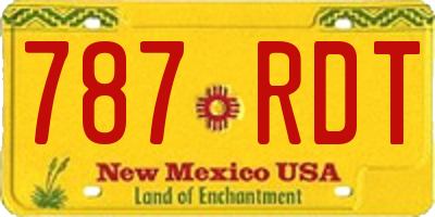 NM license plate 787RDT