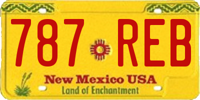 NM license plate 787REB