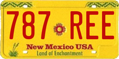 NM license plate 787REE