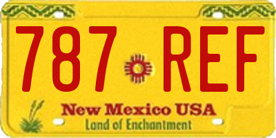 NM license plate 787REF