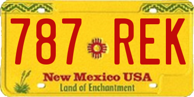 NM license plate 787REK