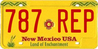 NM license plate 787REP