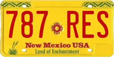 NM license plate 787RES