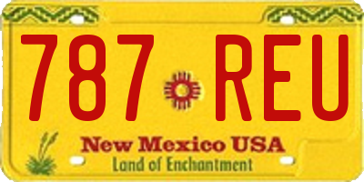 NM license plate 787REU