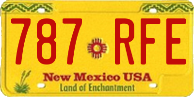 NM license plate 787RFE