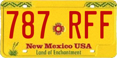 NM license plate 787RFF