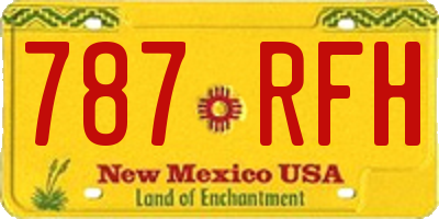 NM license plate 787RFH