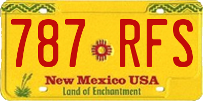 NM license plate 787RFS