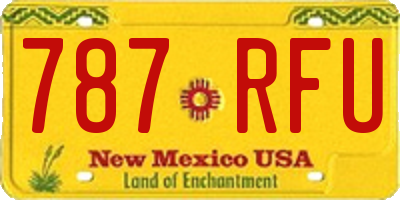 NM license plate 787RFU