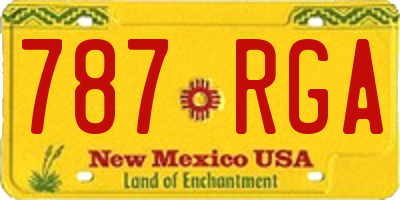NM license plate 787RGA