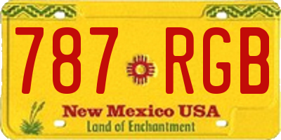 NM license plate 787RGB