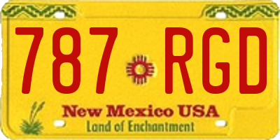 NM license plate 787RGD