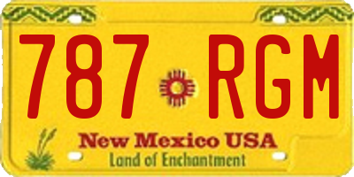 NM license plate 787RGM