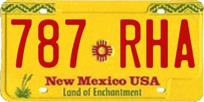 NM license plate 787RHA