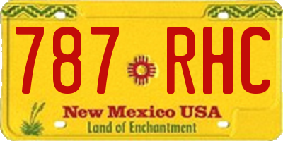 NM license plate 787RHC