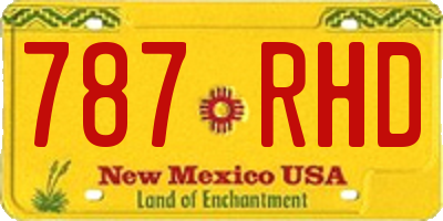 NM license plate 787RHD