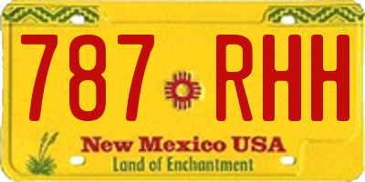 NM license plate 787RHH