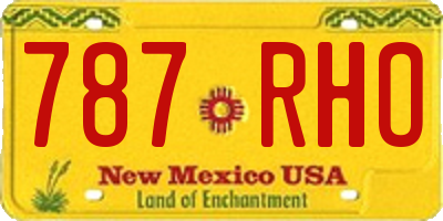 NM license plate 787RHO