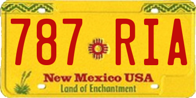 NM license plate 787RIA