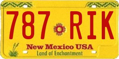 NM license plate 787RIK