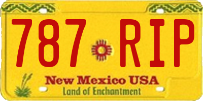 NM license plate 787RIP