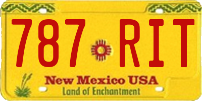NM license plate 787RIT