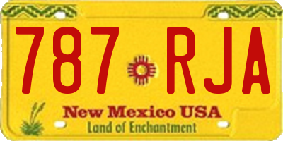 NM license plate 787RJA