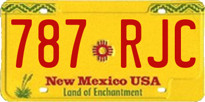 NM license plate 787RJC