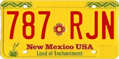 NM license plate 787RJN