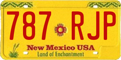 NM license plate 787RJP