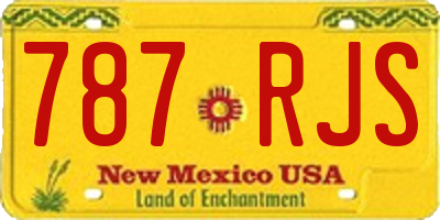NM license plate 787RJS