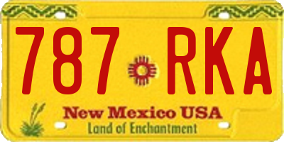 NM license plate 787RKA