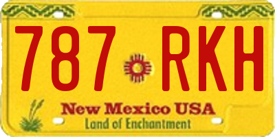 NM license plate 787RKH