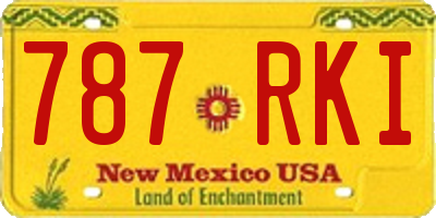 NM license plate 787RKI
