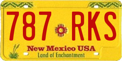 NM license plate 787RKS