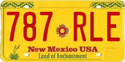 NM license plate 787RLE