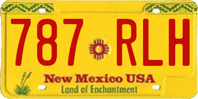 NM license plate 787RLH