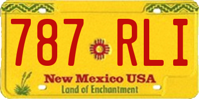 NM license plate 787RLI