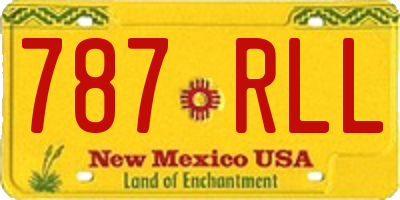 NM license plate 787RLL