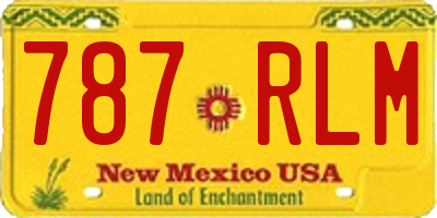 NM license plate 787RLM
