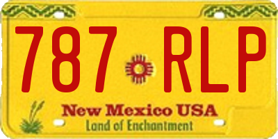 NM license plate 787RLP