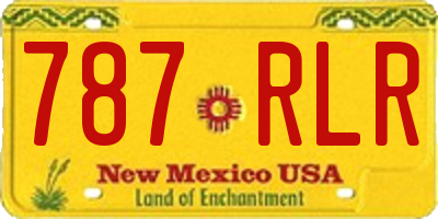 NM license plate 787RLR