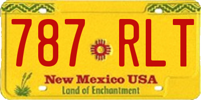 NM license plate 787RLT