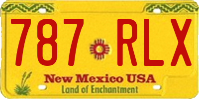 NM license plate 787RLX