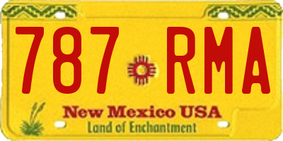 NM license plate 787RMA