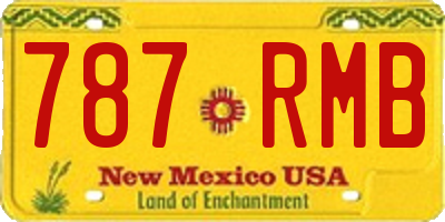 NM license plate 787RMB