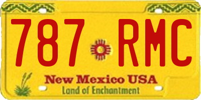 NM license plate 787RMC