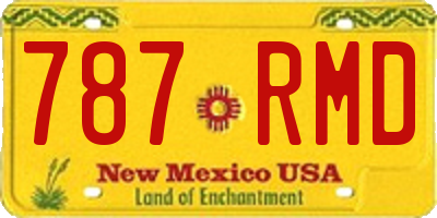 NM license plate 787RMD