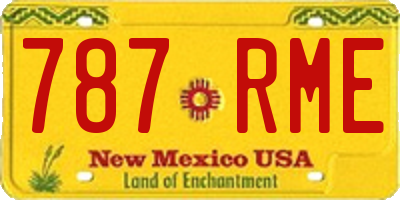 NM license plate 787RME