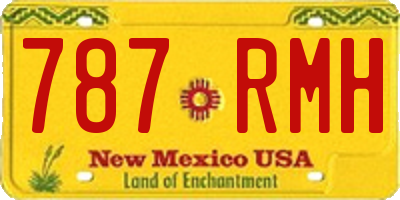 NM license plate 787RMH
